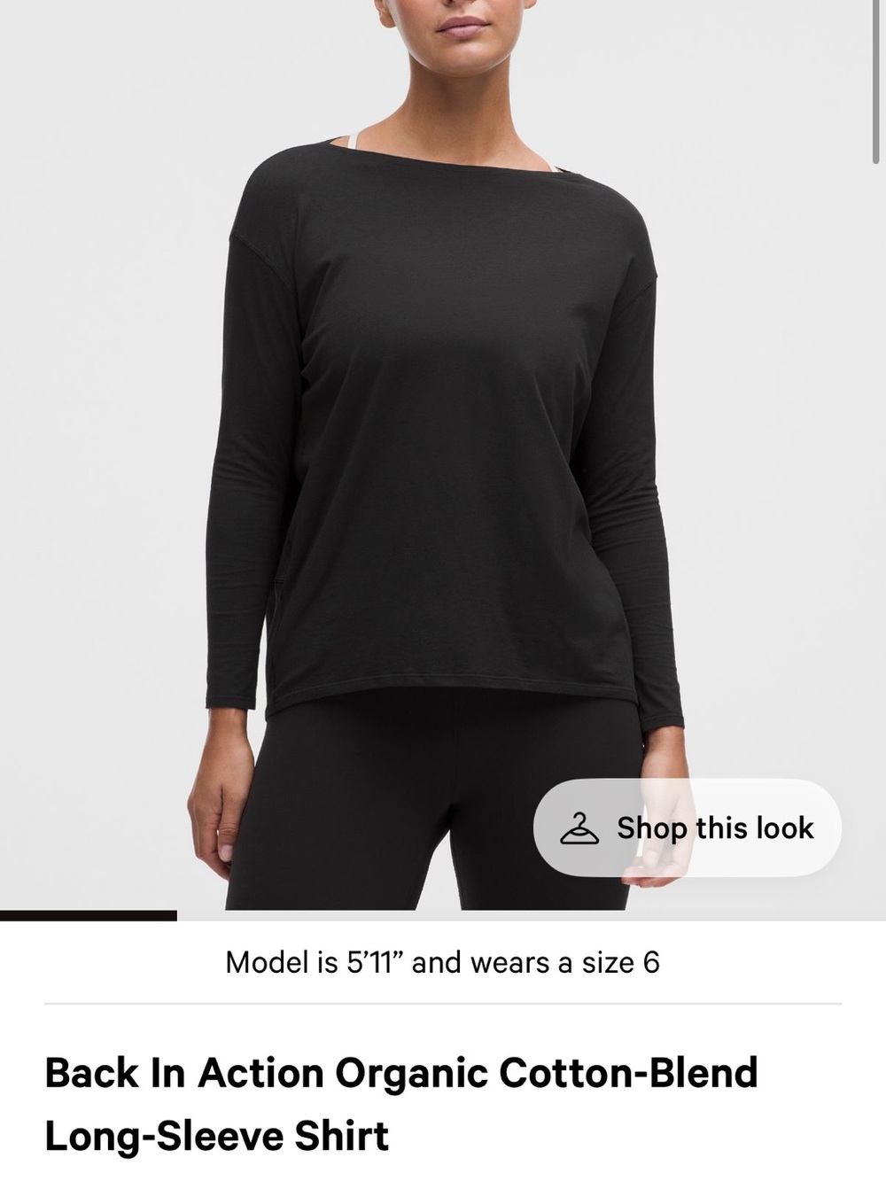 Lululemon Back In Action Long-Sleeve Shirt - Black